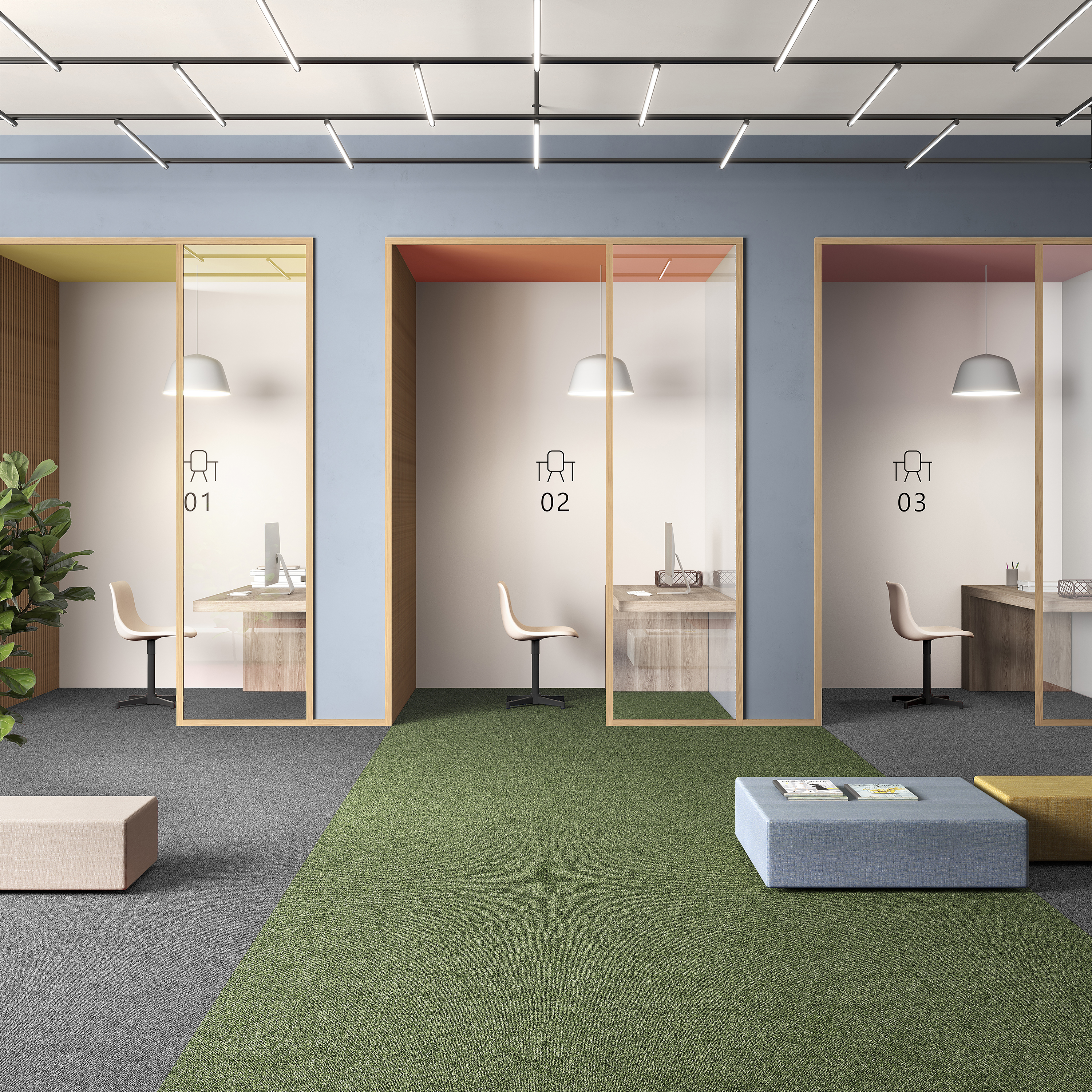 Ковровая плитка Medusa Tile 21 (500*500*5 мм) — купить в Белгороде