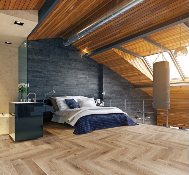 Виниловый ламинат SPC "Cronafloor" Herringbone Дуб Монпелье (640*128*4,5 мм) — купить в Белгороде