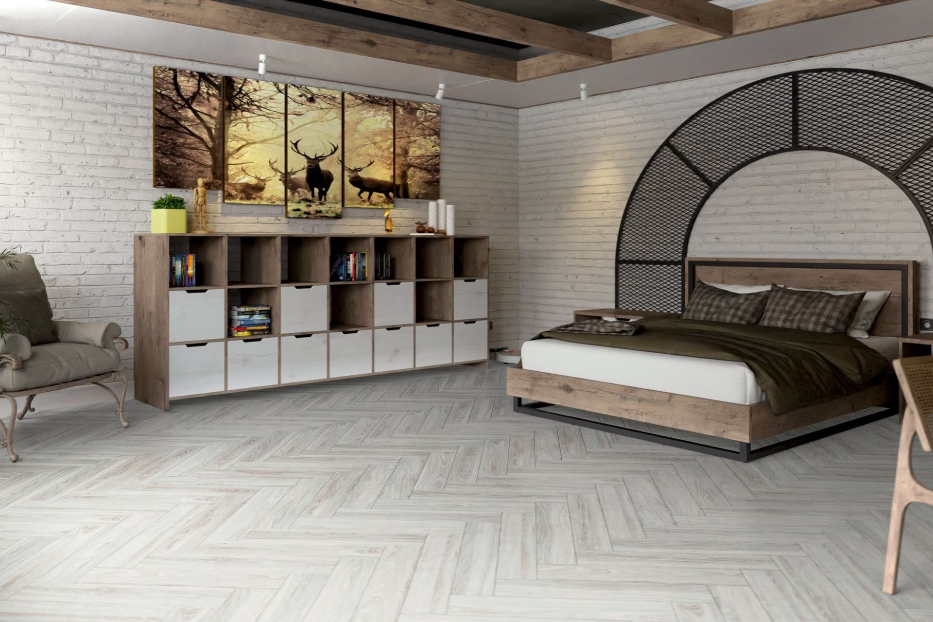 Инженерный паркет «Damy Floor» Ванильный (укладка елочкой) — купить в Белгороде