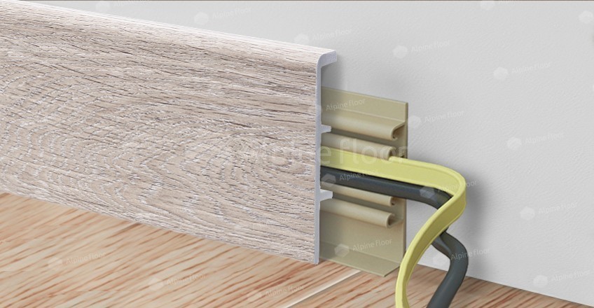 Напольный плинтус Rico Concept 80 Дуб Латте (2200*20*80 мм) — купить в Белгороде