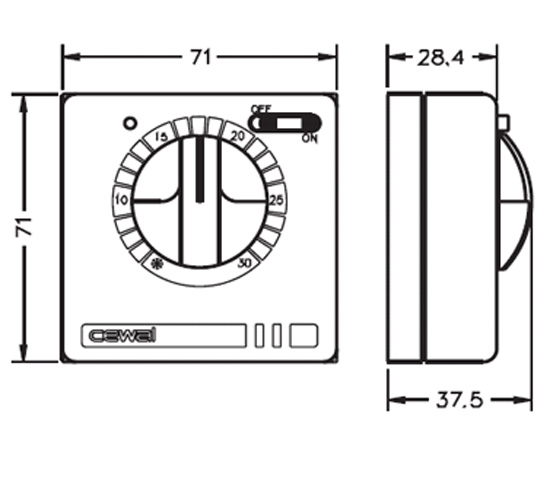 Терморегулятор Cewal RQ30 — купить в Белгороде