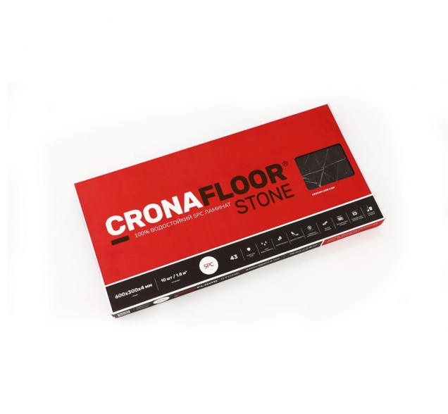 SPC ламинат "CronaFloor" Stone 4V Ноче (600*300*4 мм) — купить в Белгороде