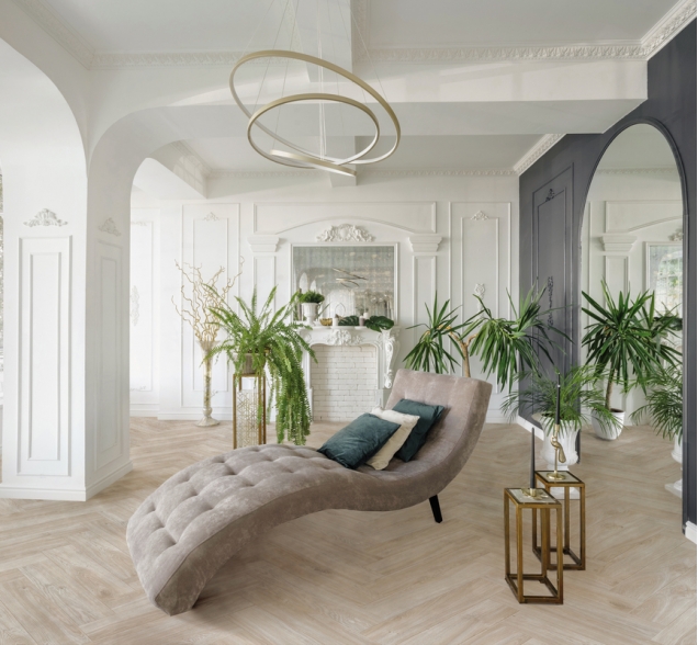 Виниловый ламинат SPC "Cronafloor" Herringbone Дуб Ницца (640*128*4,5 мм) — купить в Белгороде