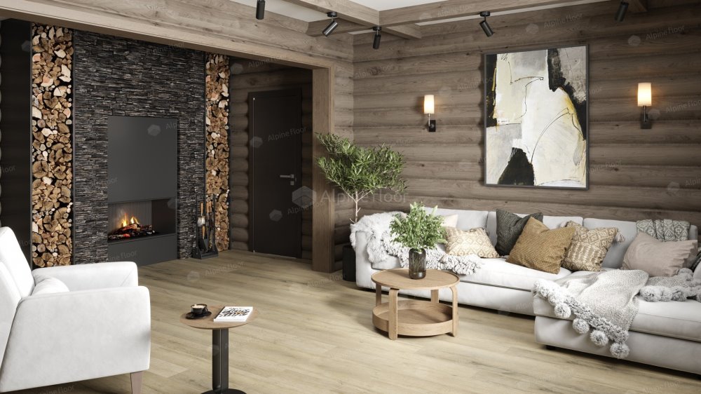 SPC Ламинат "Alpine Floor" Дуб сливочный (1220*183*8 мм) — купить в Белгороде