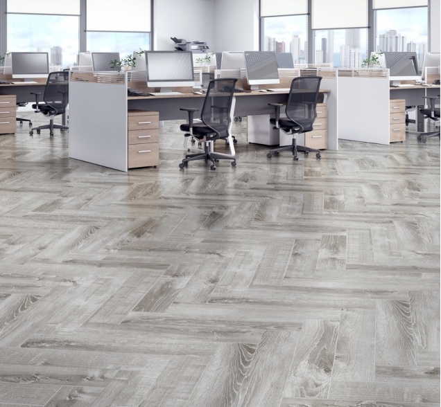 Виниловый ламинат SPC "Cronafloor" Herringbone Дуб Страсбург (640*128*4,5 мм) — купить в Белгороде