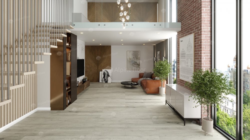 SPC Ламинат "Alpine Floor" Дуб серебряный (1220*183*8 мм) — купить в Белгороде