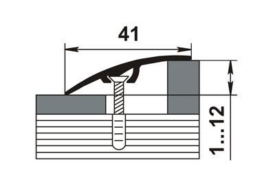 Порожек алюминиевый ПР-06 (1350*41*12 мм)