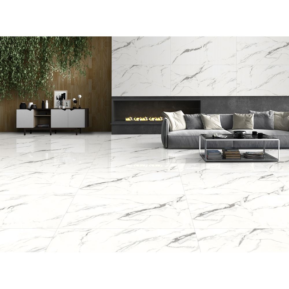 Керамогранит "Ennface" 600*1200 Polaris Glossy Полированный Белый — купить в Белгороде