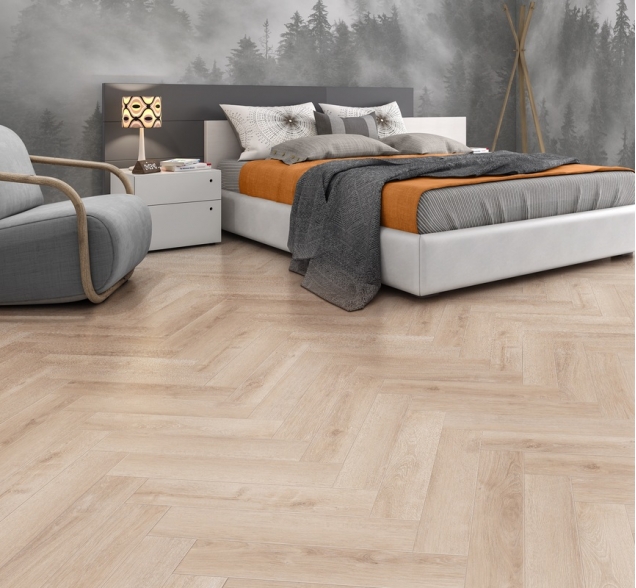 Виниловый ламинат SPC "Cronafloor" Herringbone Дуб Дижон (640*128*4,5 мм) — купить в Белгороде