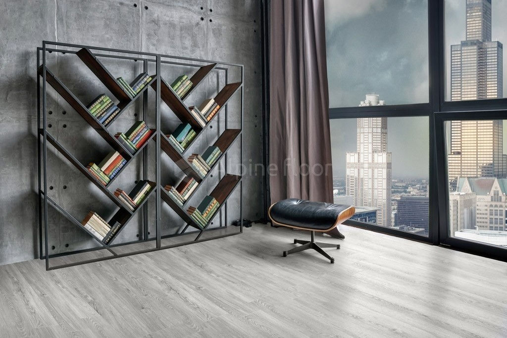 Замковая ПВХ плитка Секвойя Снежная  (1219*184*3,2мм) — купить в Белгороде