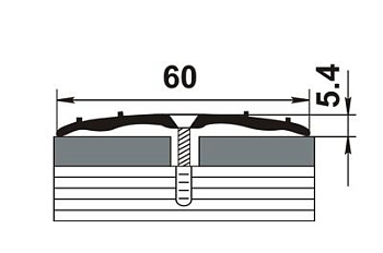 Порожек алюминиевый ПС-07 (900*60*5,4 мм)